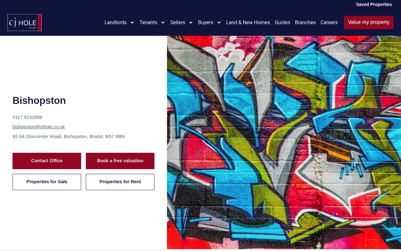 CJ Hole Bishopston website screenshot