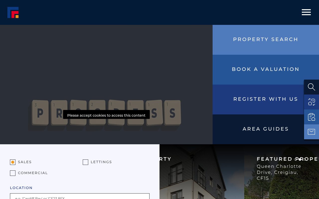 MGY Estate Agents and Chartered Surveyors – Cardiff Bay website screenshot
