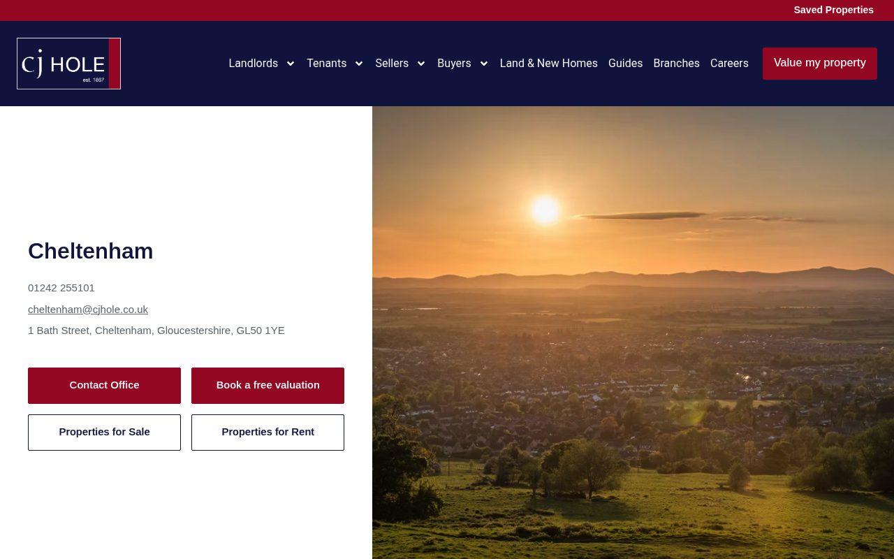 CJ Hole Cheltenham Lettings & Estate Agents website screenshot