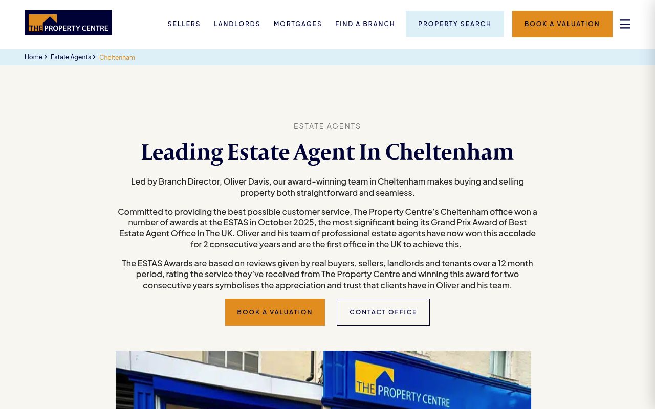 The Property Centre - Estate Agent In Cheltenham website screenshot