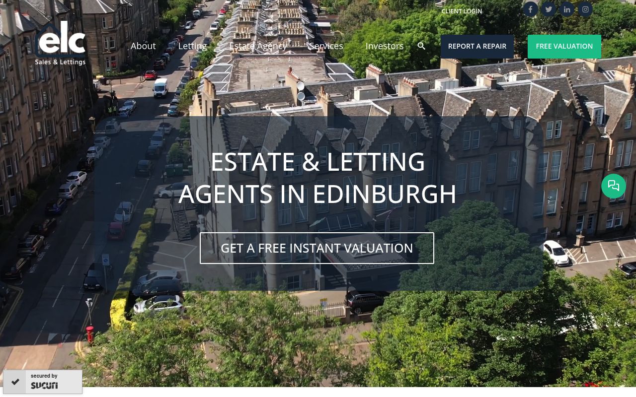 ELC Sales & Lettings website screenshot