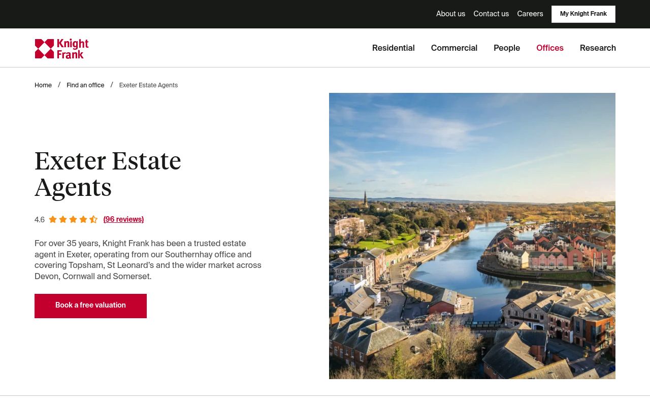 Knight Frank Exeter website screenshot