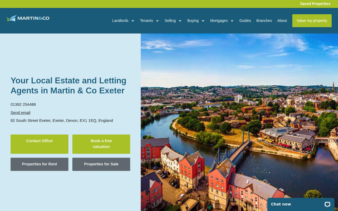 Martin & Co Exeter website screenshot