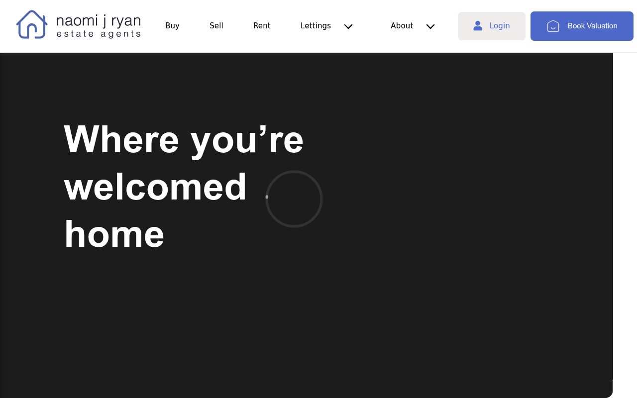 Naomi J Ryan Estate Agents website screenshot