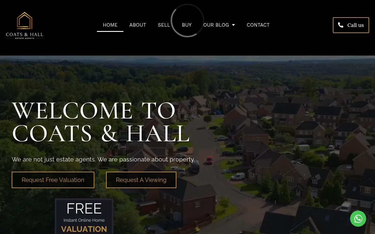 Coats & Hall Estate Agents website screenshot