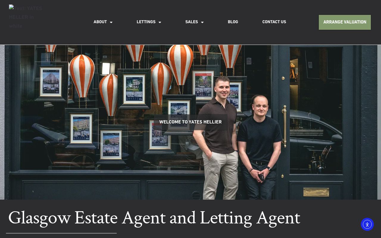 Yates Hellier website screenshot