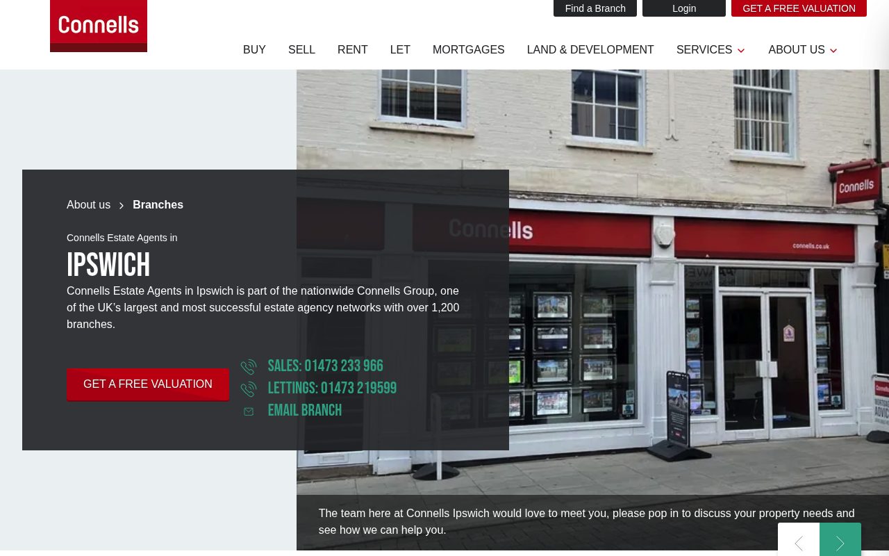 Connells Estate Agents Ipswich website screenshot