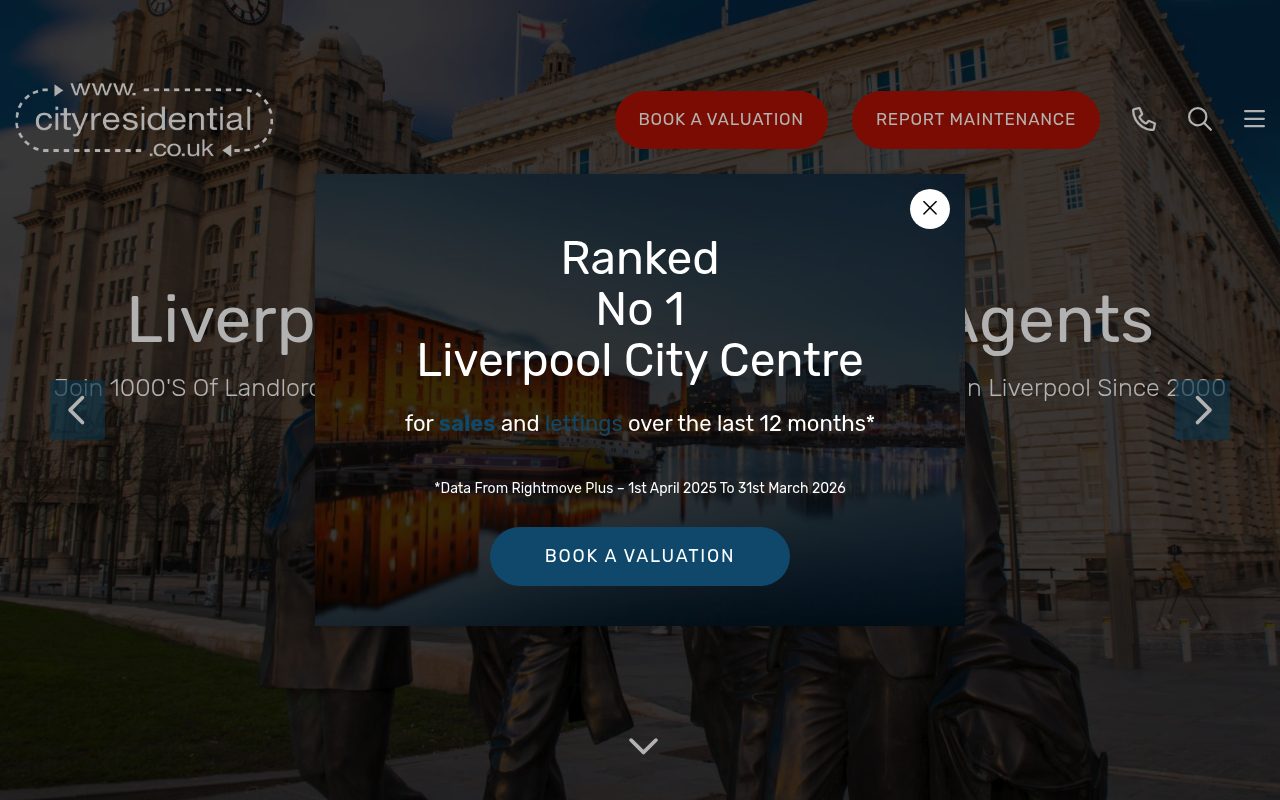 City Residential website screenshot