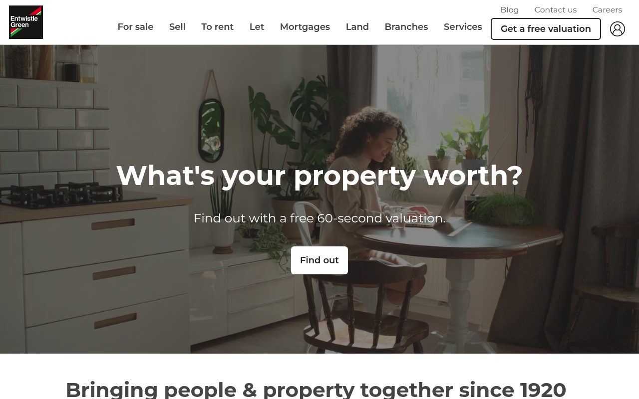 Entwistle Green Sales and Letting Agents Liverpool City website screenshot