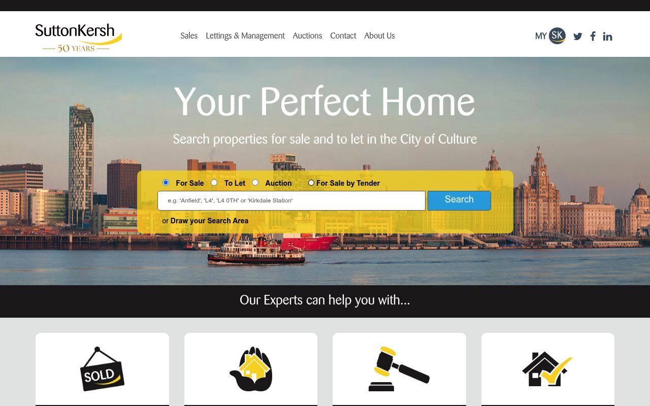 Sutton Kersh website screenshot
