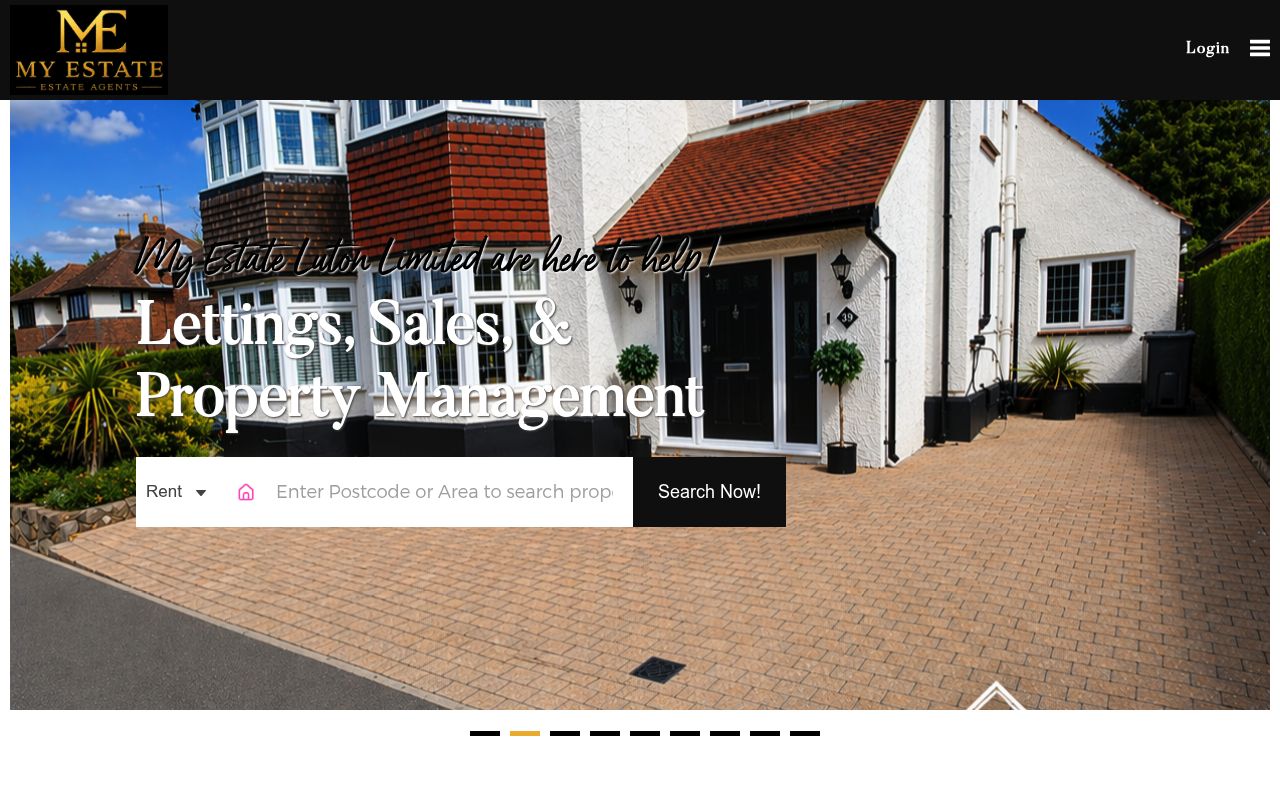 My Estate Luton website screenshot