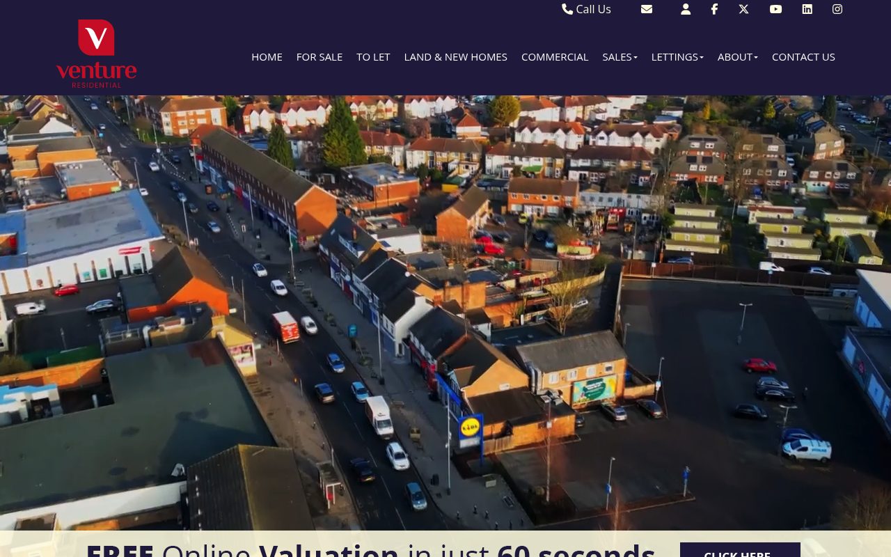 Venture Residential website screenshot
