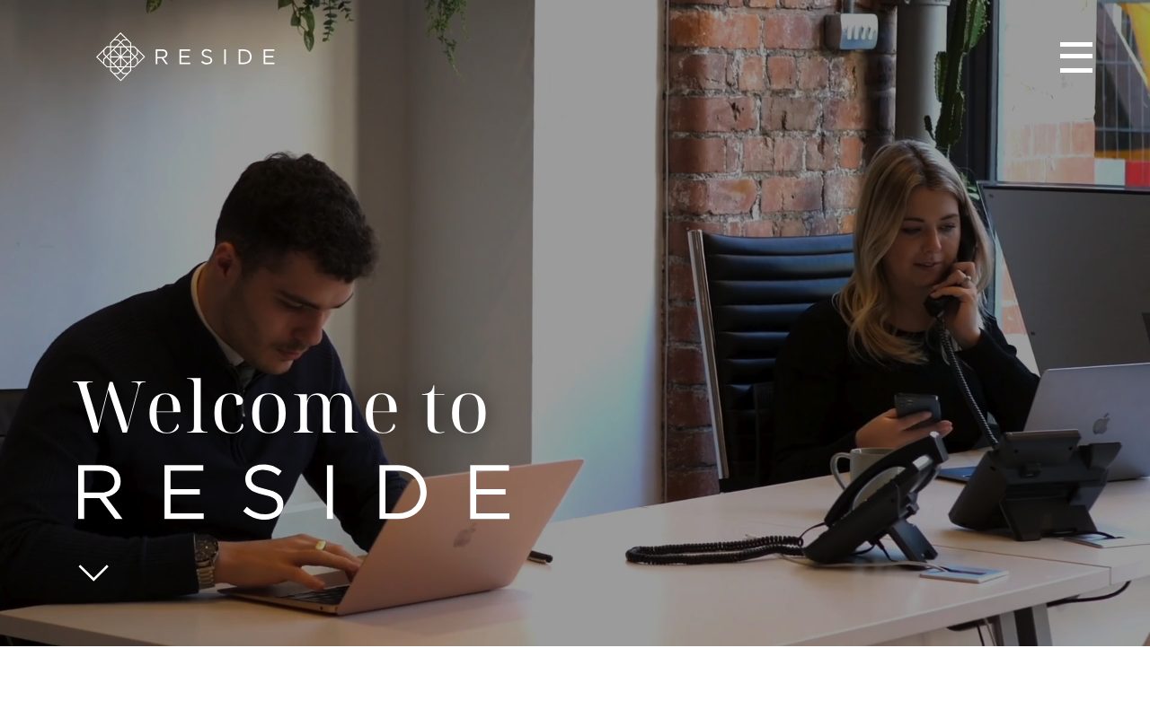 Reside Manchester website screenshot