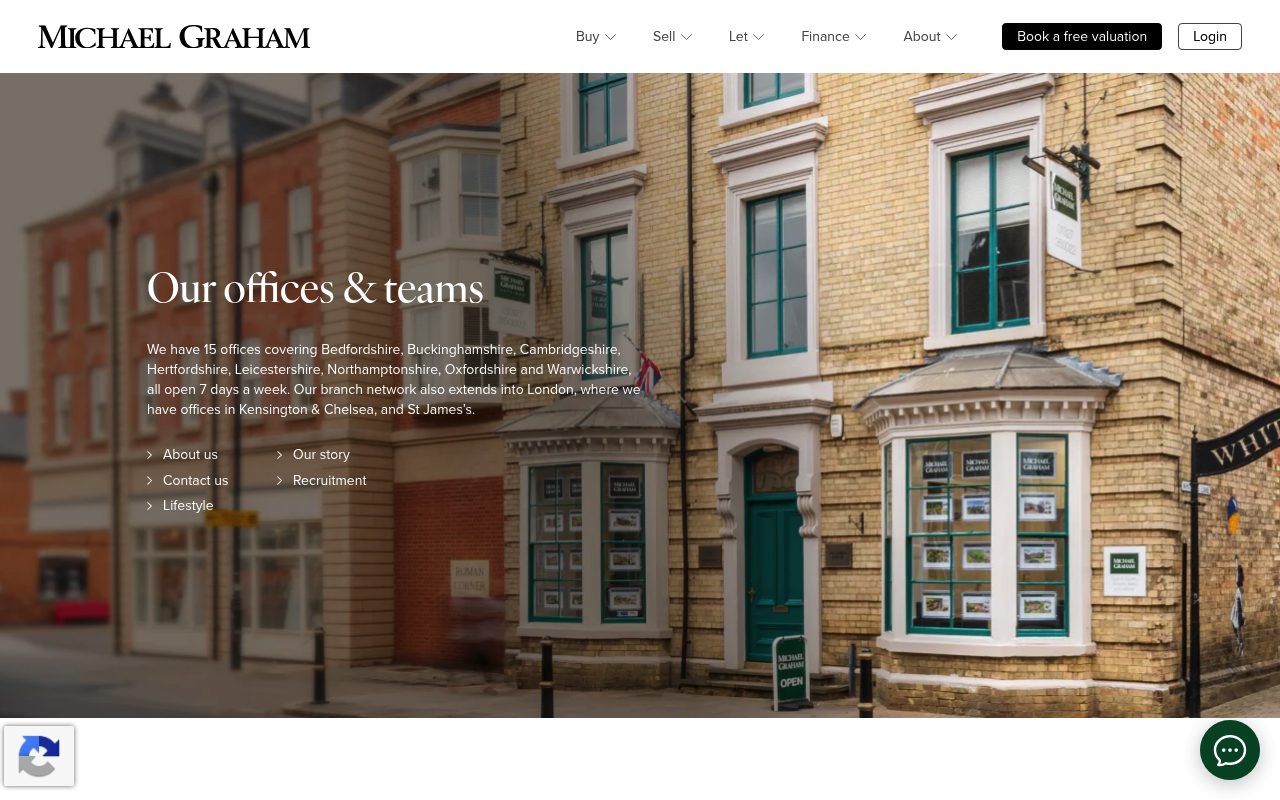 Michael Graham Estate Agents Northampton website screenshot