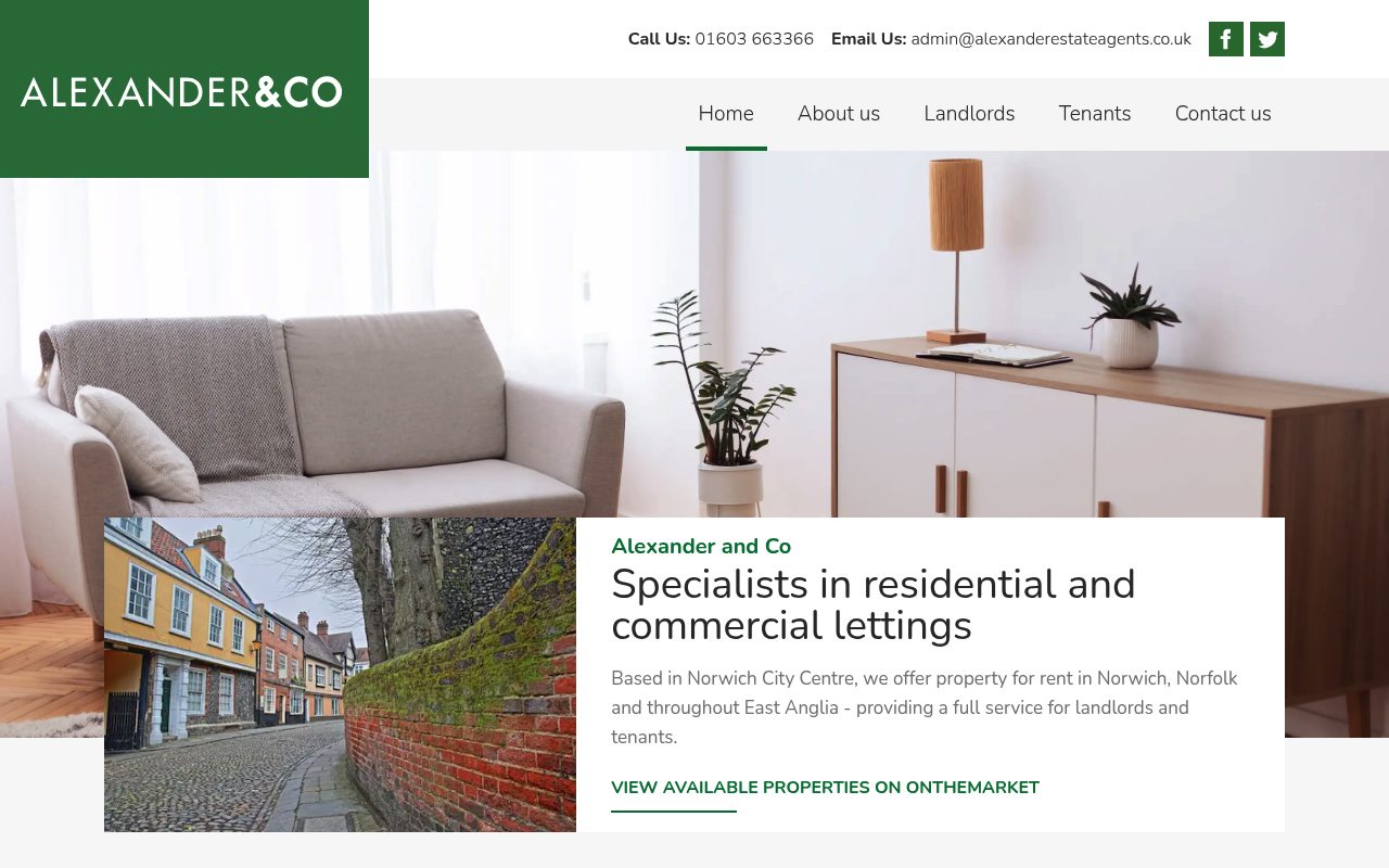 Alexander & Co website screenshot