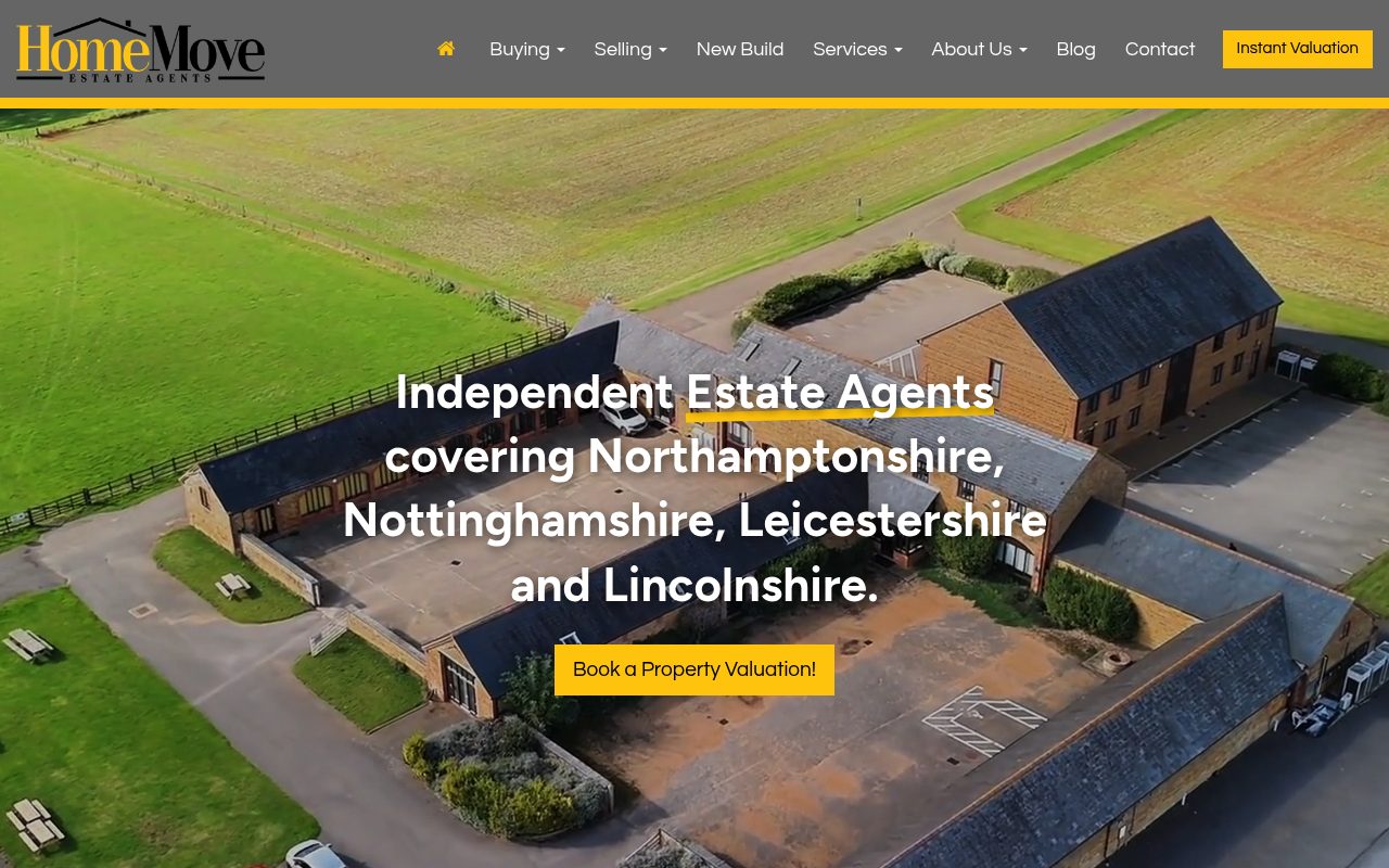 HomeMove Estate Agents Nottinghamshire website screenshot