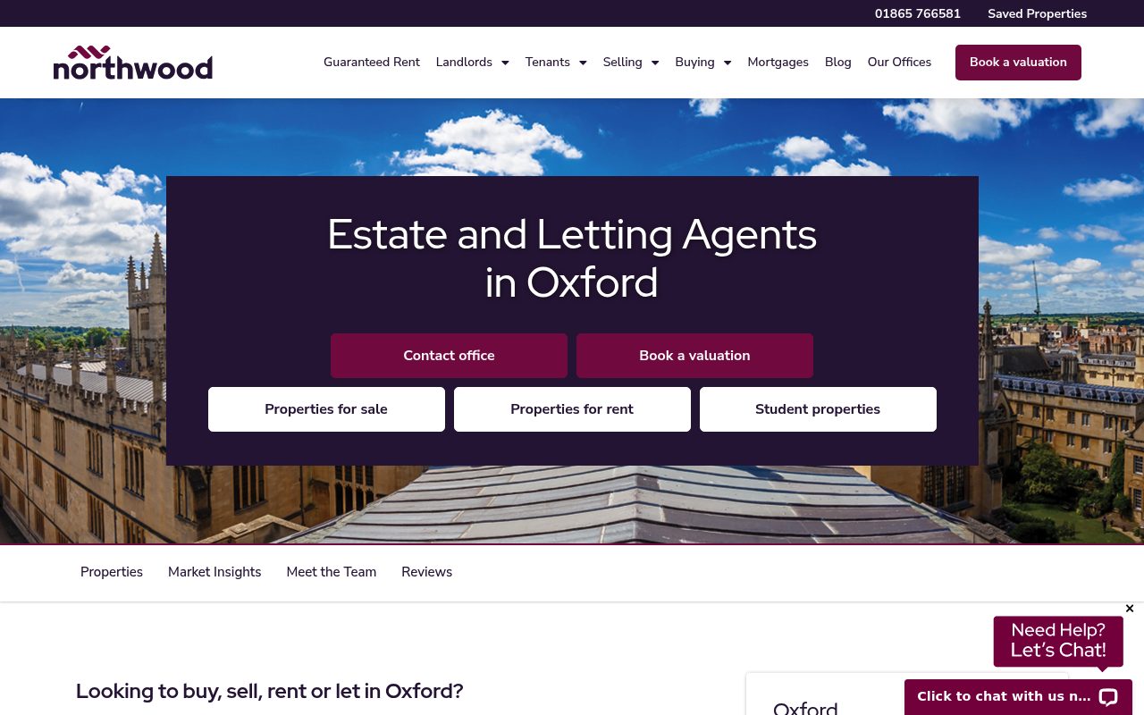 Northwood Oxford website screenshot