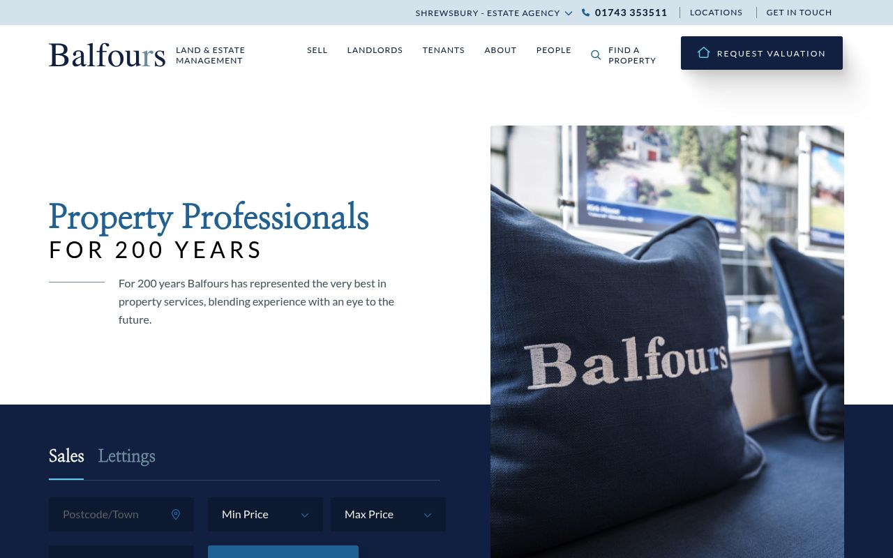 Balfours website screenshot