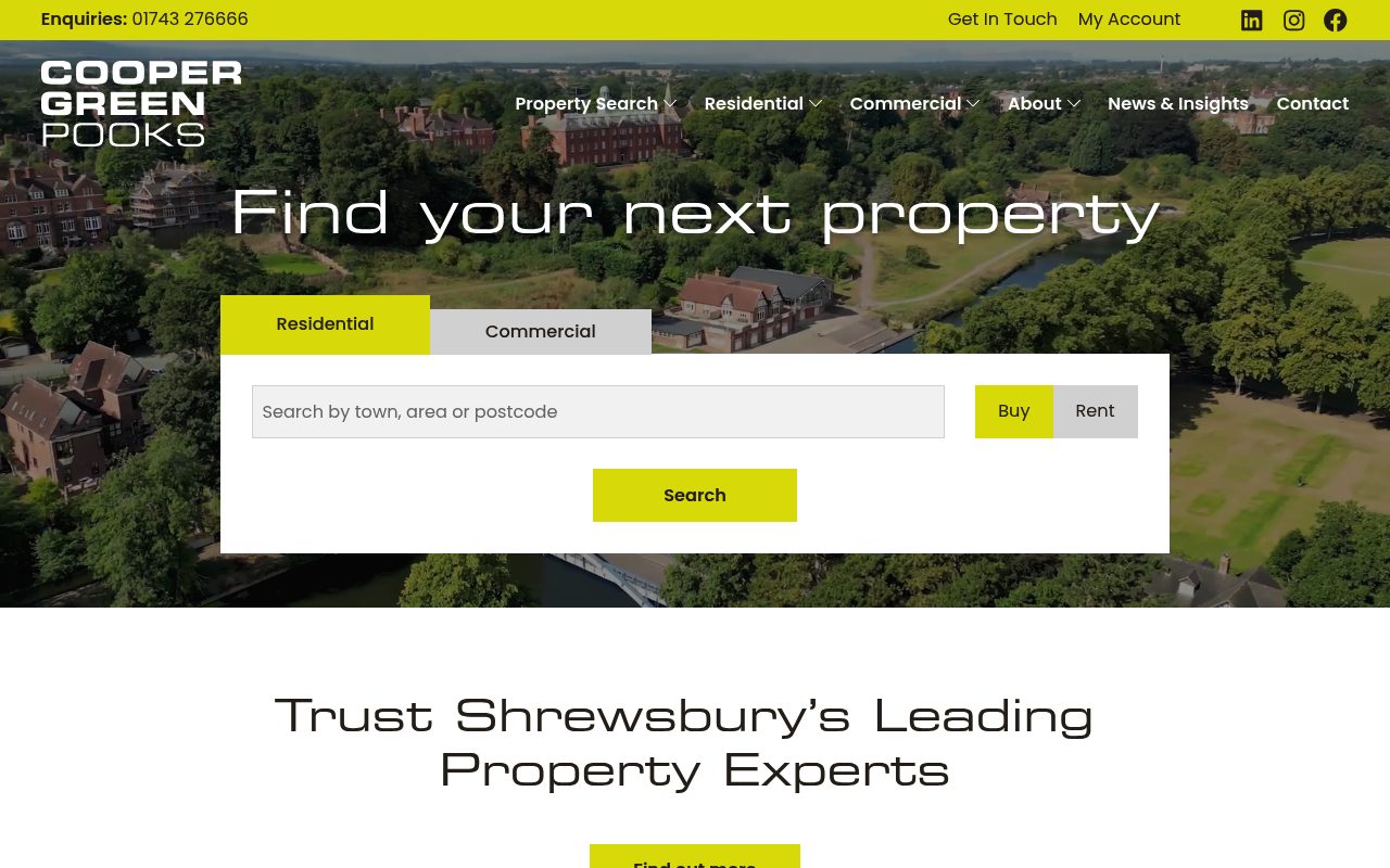 Cooper Green Pooks website screenshot