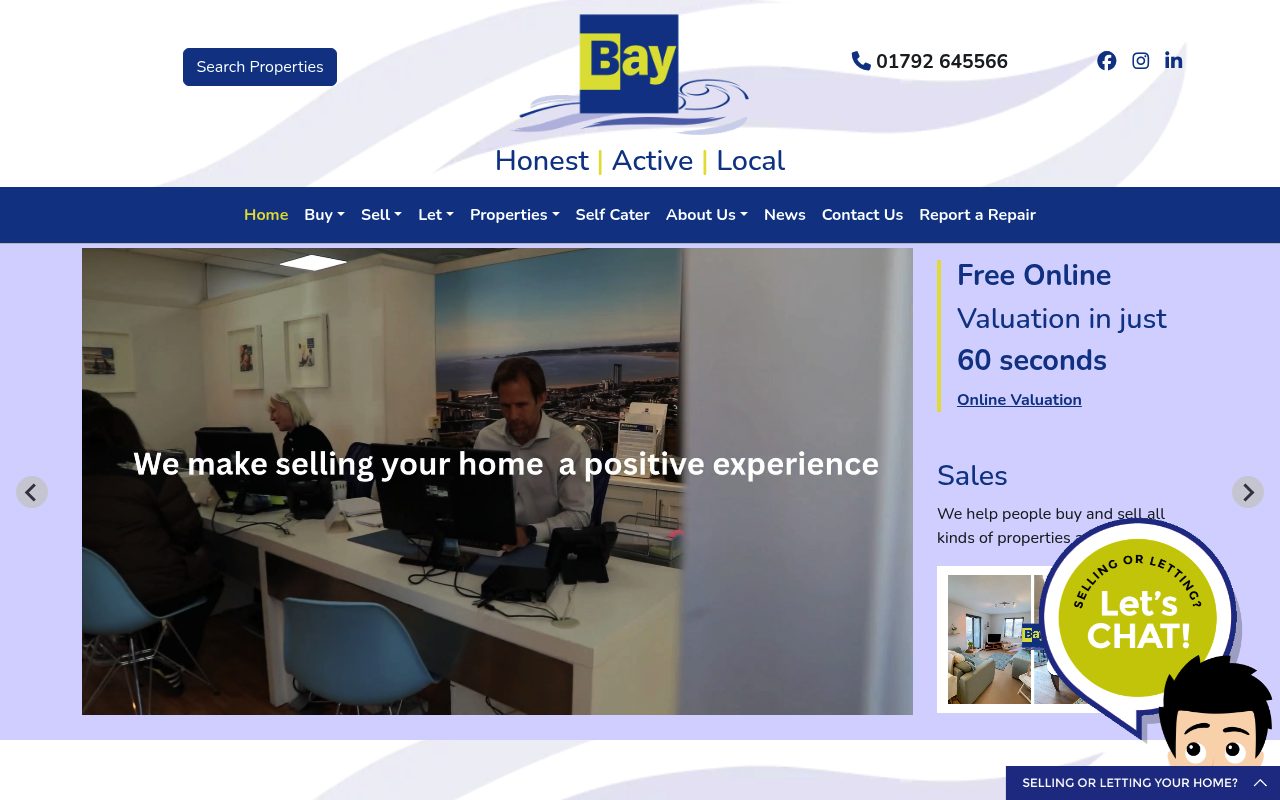 Bay Estate Agents Ltd website screenshot