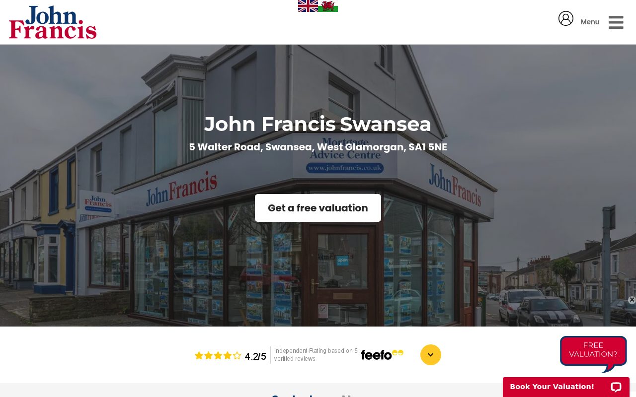 John Francis Sales and Letting Agents Swansea website screenshot