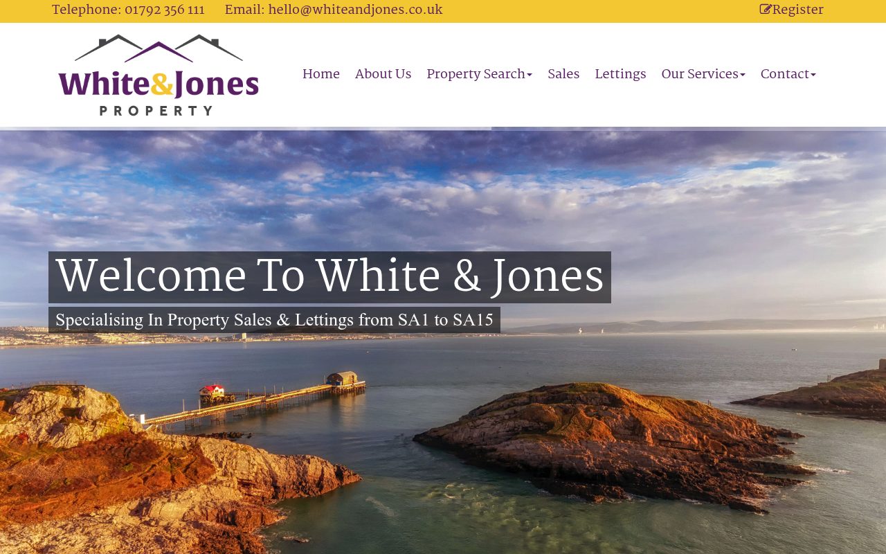 White & Jones Property Ltd website screenshot