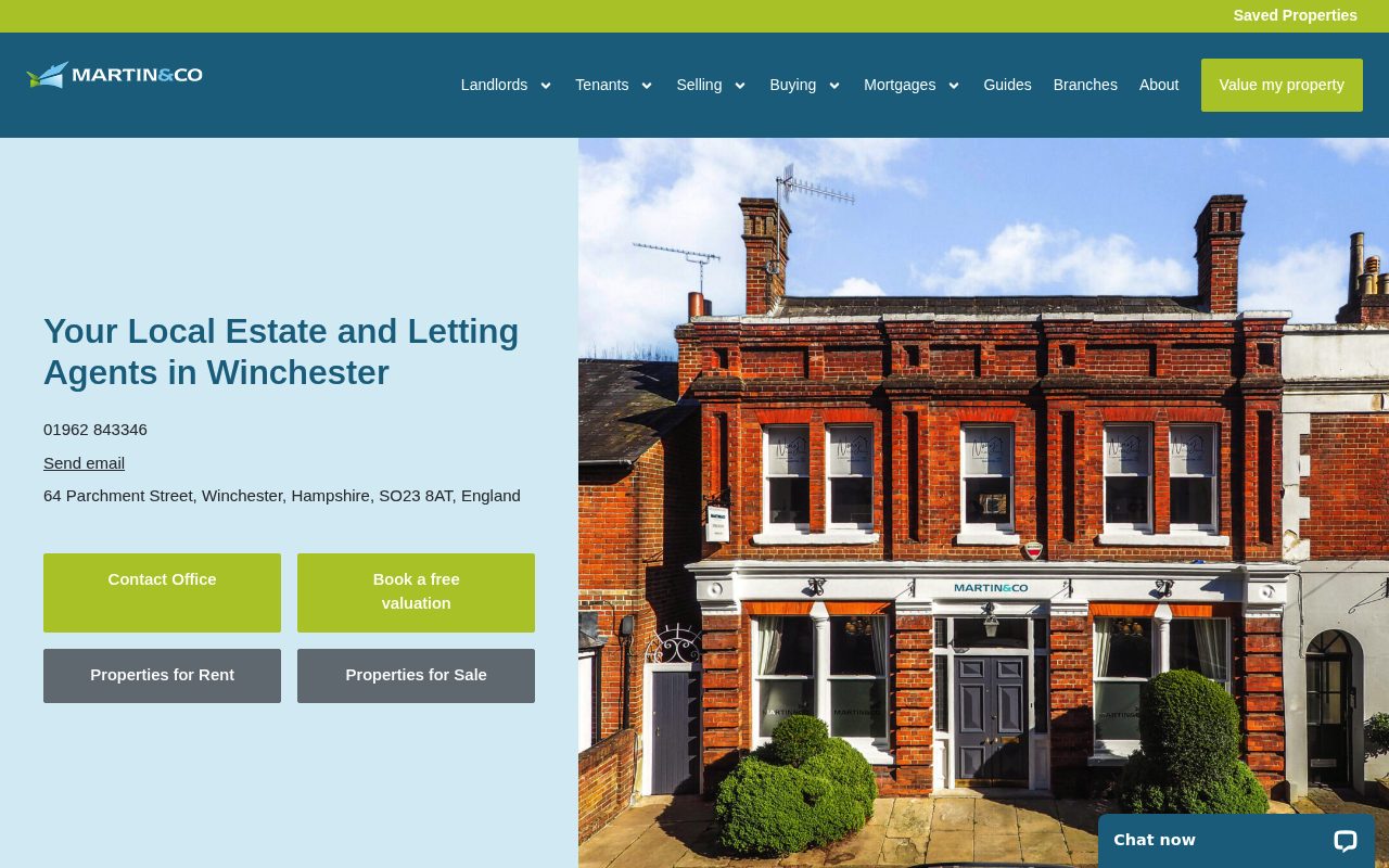 Martin & Co Winchester Lettings & Estate Agents website screenshot