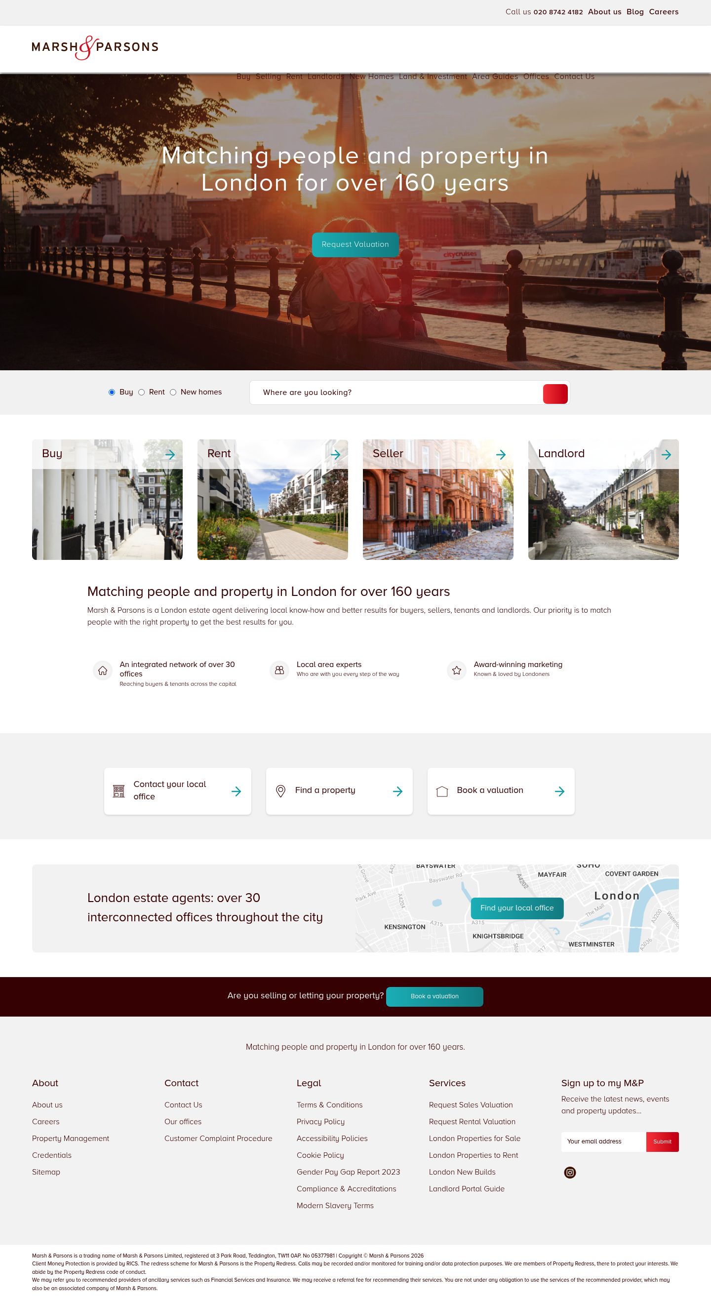 Marsh & Parsons full website screenshot